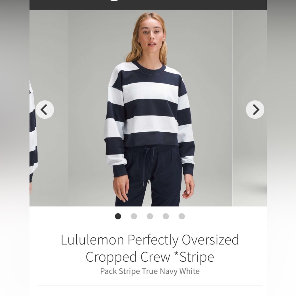 Lululemon sz 6 perfectly oversized crew